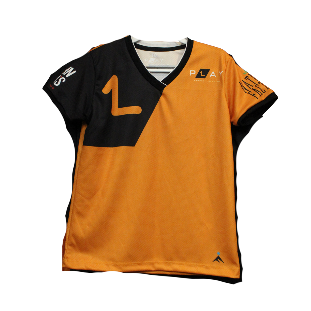 FANSHOP P1AY SPORTS SPORT TEE JR NARANJA/NEGRO
