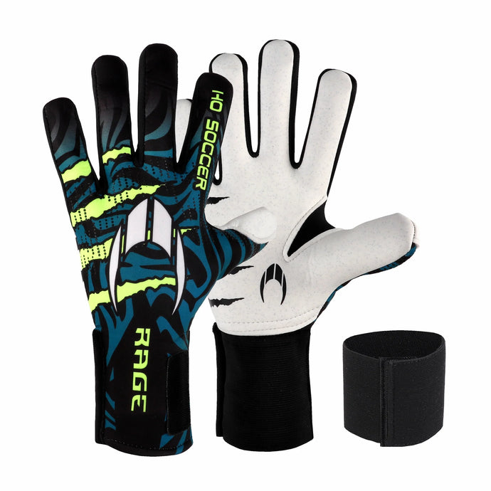 Guantes de portero HO SOCCER Rage Plus Hazard Lime