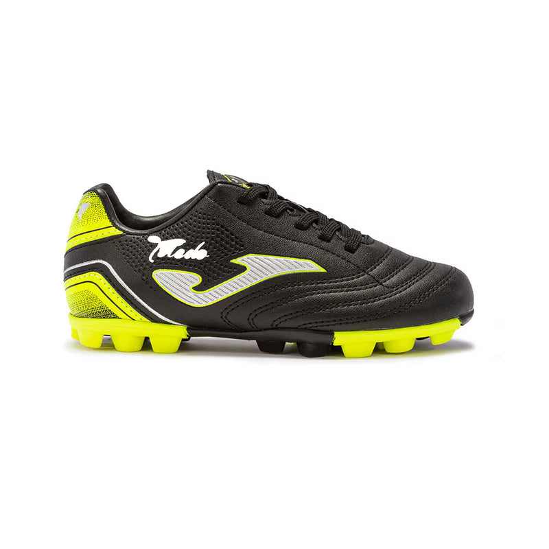 Cargue la imagen en el visor de la galería, TENIS DE FUTBOL JOMA TOLEDO JR 2201 BLACK HARD GROUND
