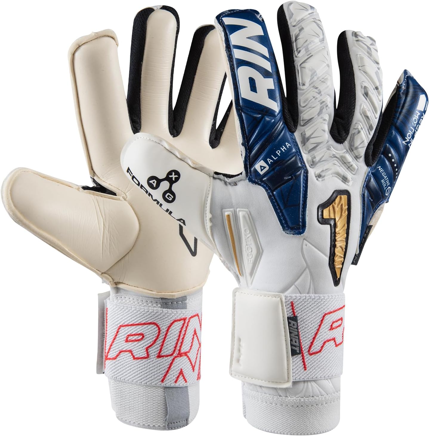 GUANTES DE PORTERO RINAT EGOTIKO VENGADOR BLANCO ALPHA PREMIUM