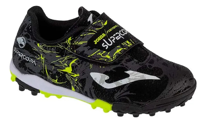 Cargue la imagen en el visor de la galería, TENIS DE FUTBOL JOMA SUPER COPA JR 2401 BLACK TURF
