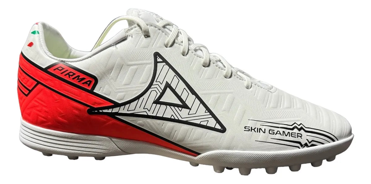 TENIS DE FUTBOL PIRMA BCO/RJO