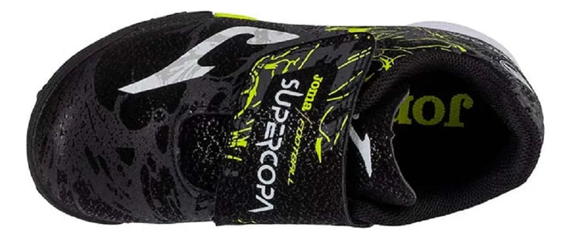 Cargue la imagen en el visor de la galería, TENIS DE FUTBOL JOMA SUPER COPA JR 2401 BLACK TURF
