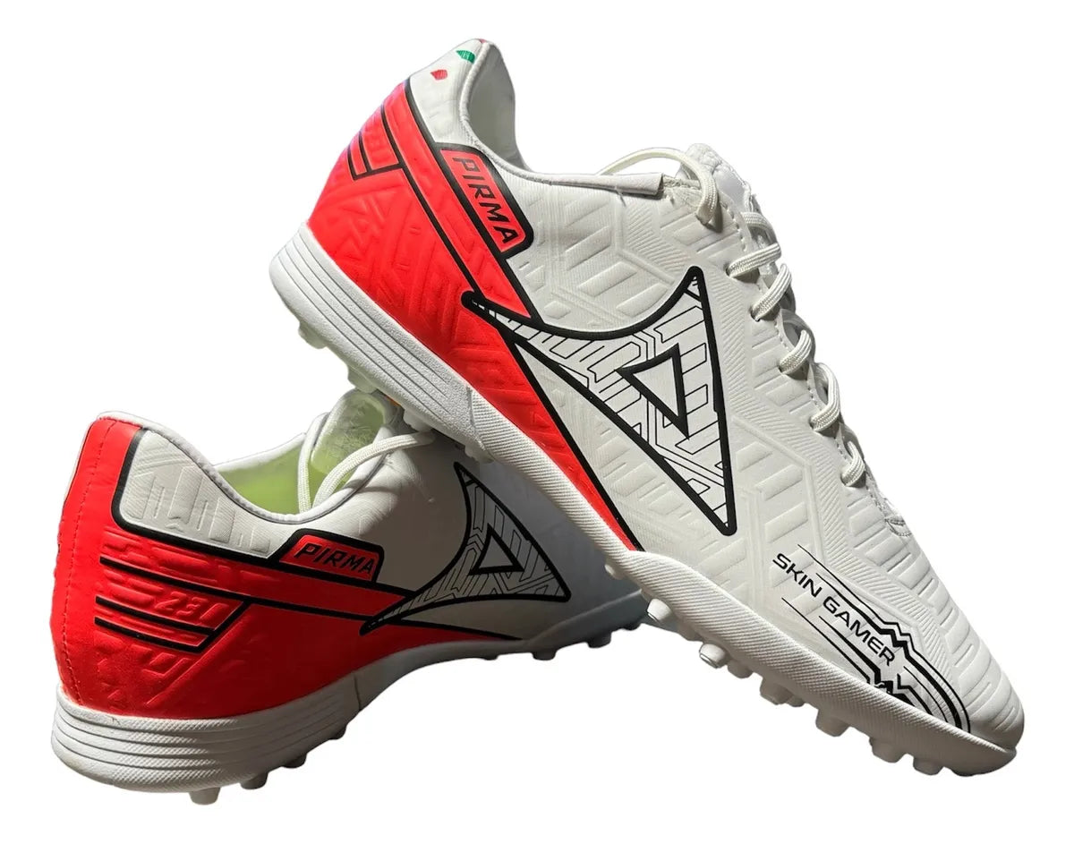 TENIS DE FUTBOL PIRMA BCO/RJO