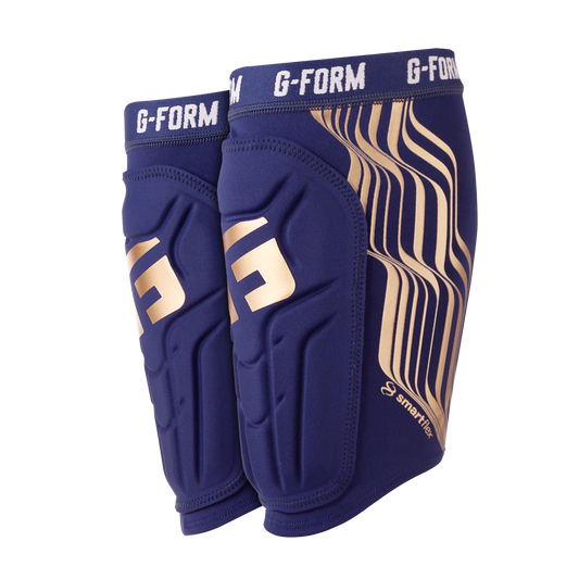 ESPINILLERAS YOUTH V2 SHINGUARD NOC-NAVY/GOLD