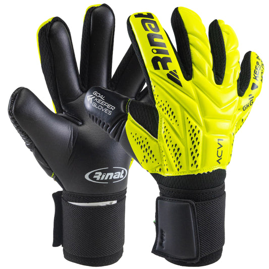 GUANTES DE PORTERO RINAT ACV1 PRIME AMARILLO/NEGRO