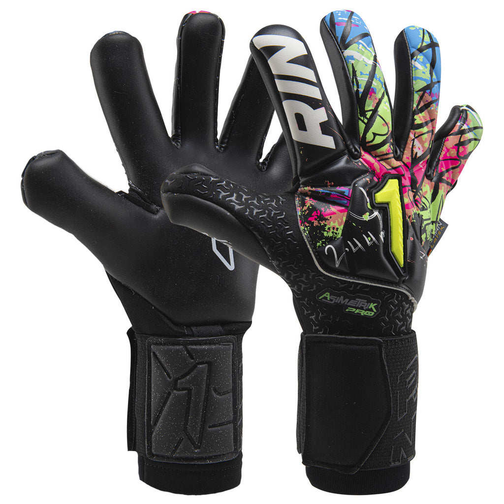 GUANTES DE PORTERO RINAT ASIMETRIK PRO ROSA / VERDE / AZUL / NEGRO