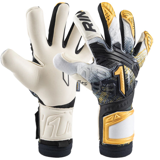 GUANTES DE PORTERO RINAT FIERA PRO BLANCO/ORO
