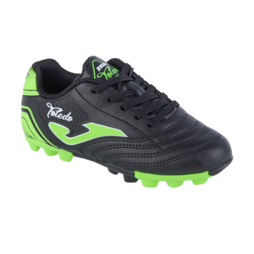 Cargue la imagen en el visor de la galería, Tenis de fútbol Joma Toledo JR Black Hard Ground Green
